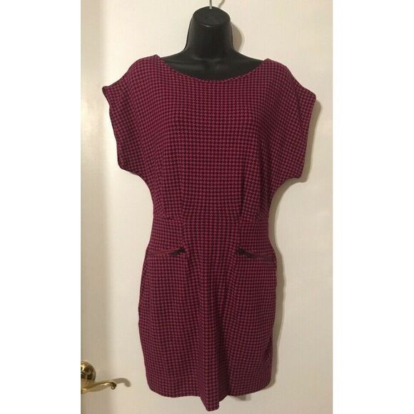 French Connection Mini Dress Houndstooth Print 4 - Picture 1 of 8